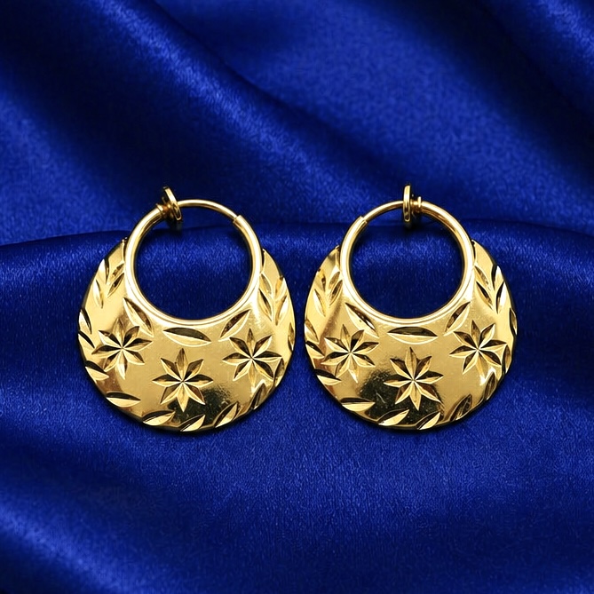 22K GOLD MEN EARRINGS