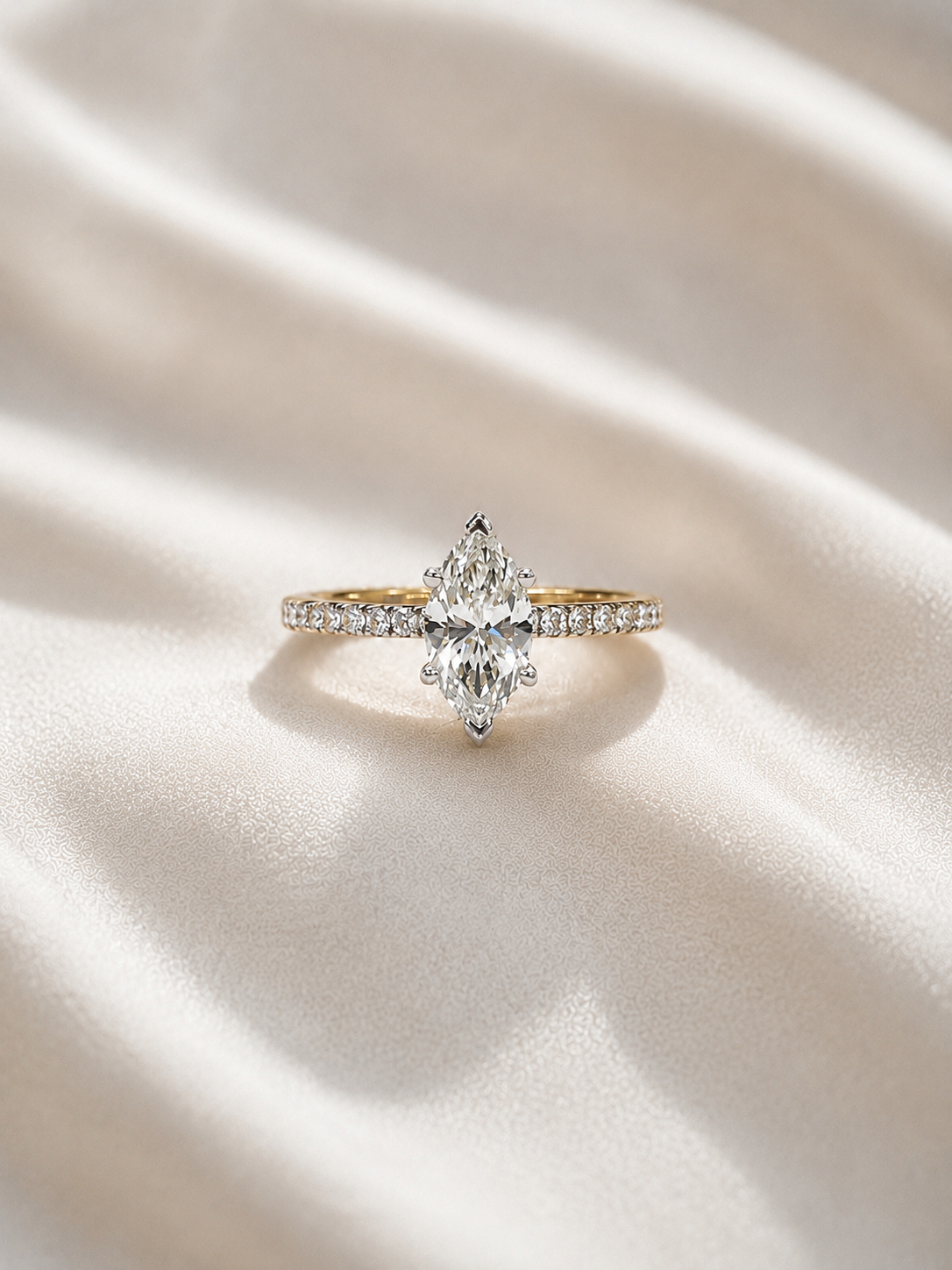 Marquise with side Diamond Ring
