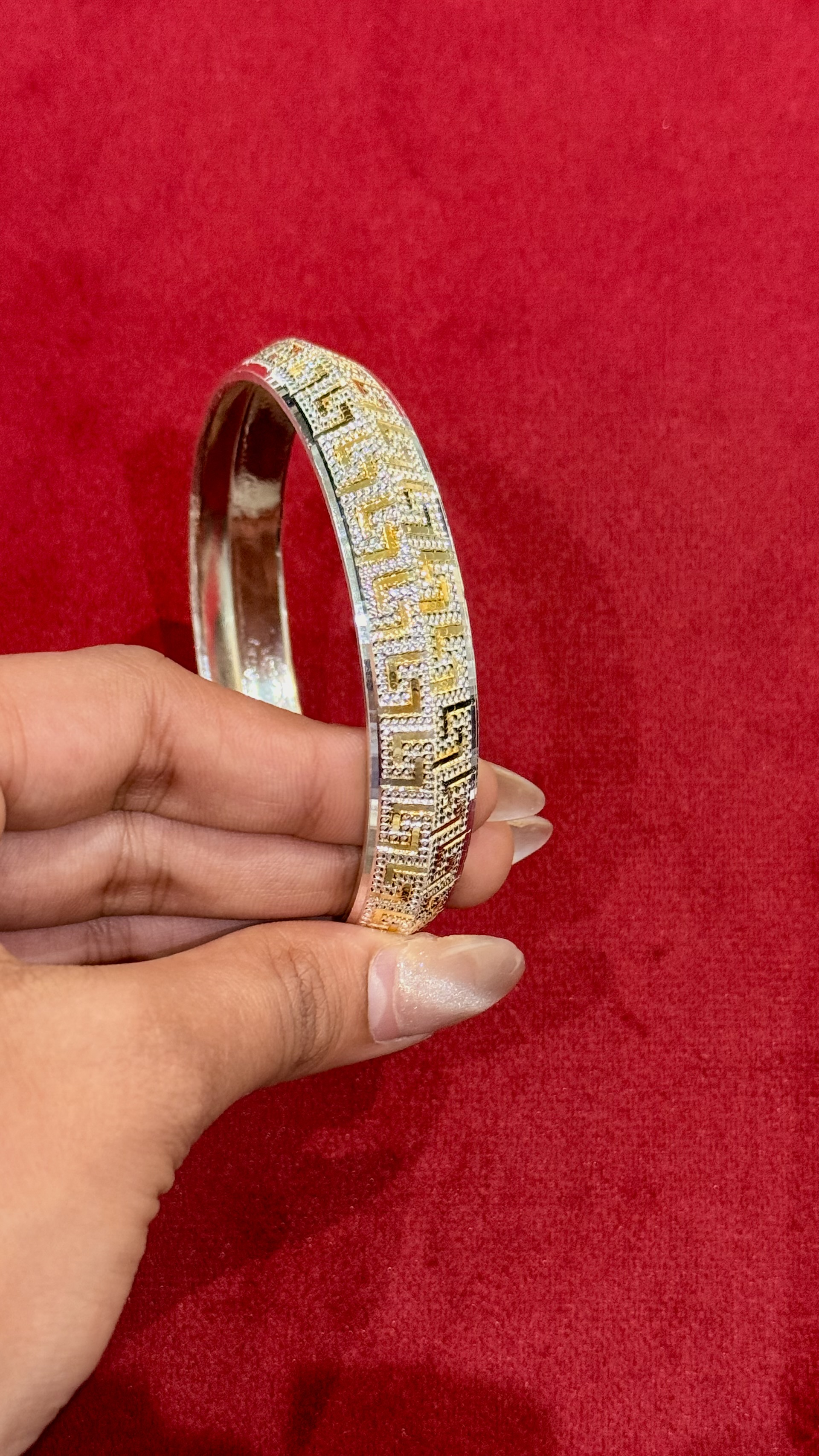 SILVER VERSACE MENS KADA