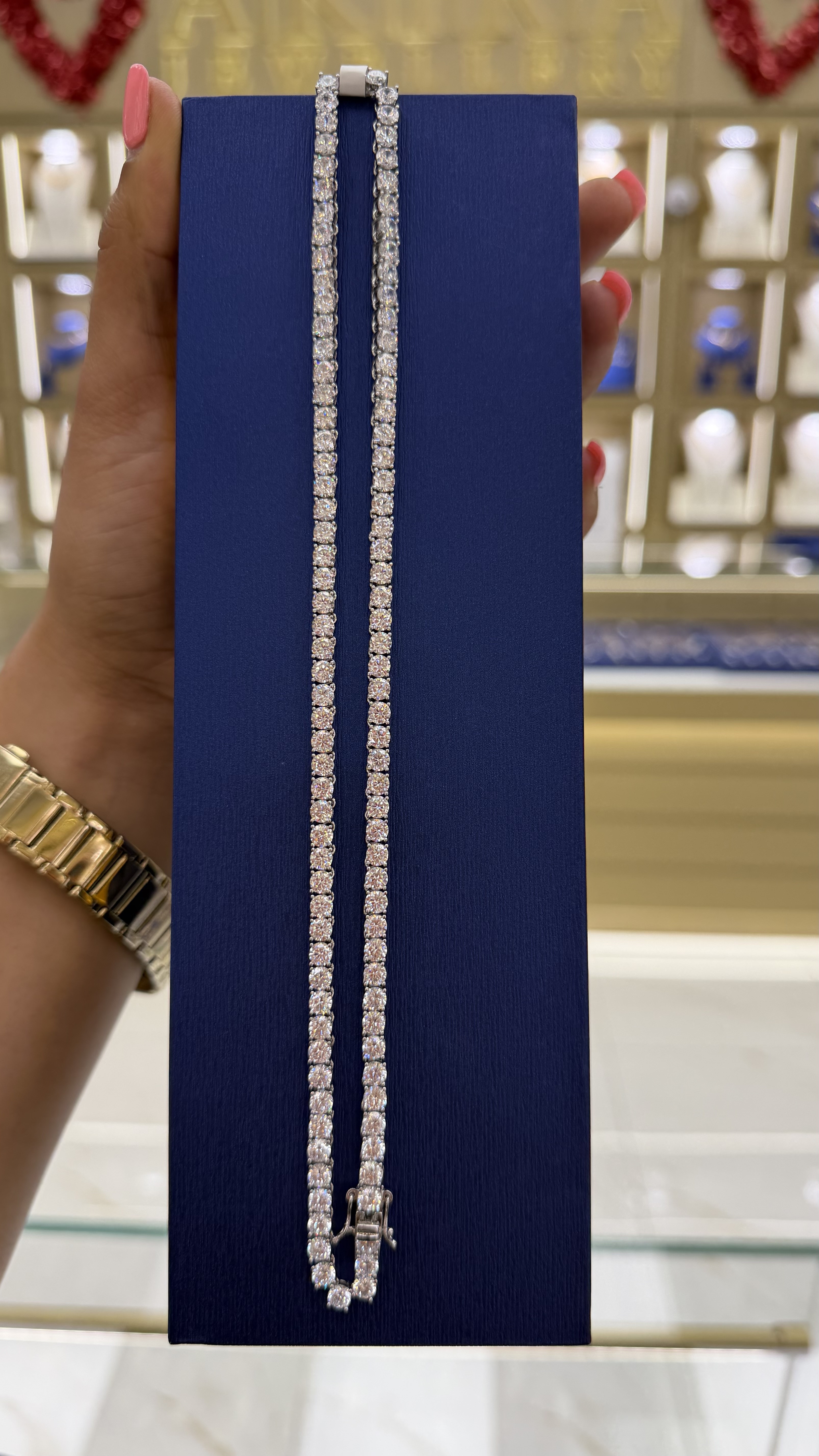 MEN ICE OUT Silver chain 31.34