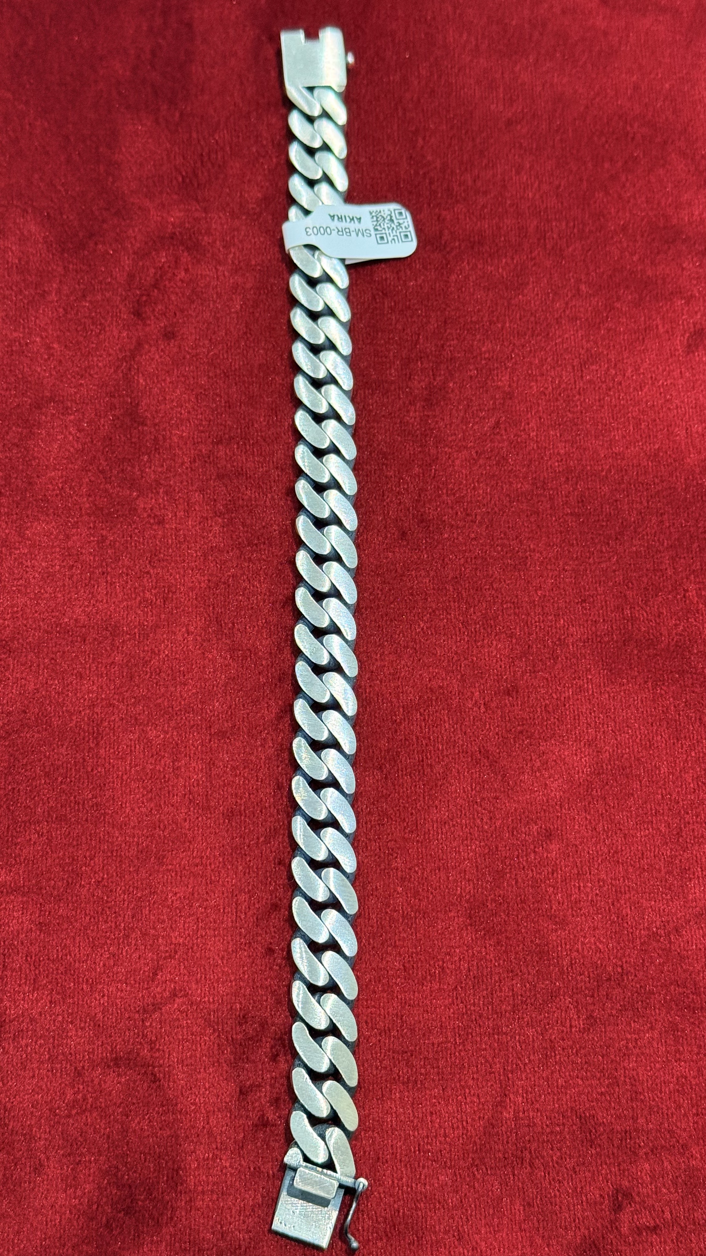SILVER CUBIC MENS BRACELET